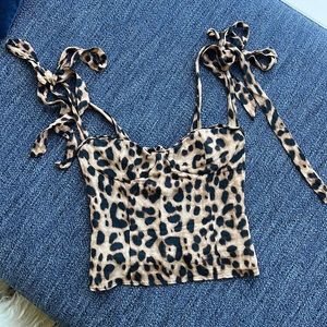 Reformation leopard print top